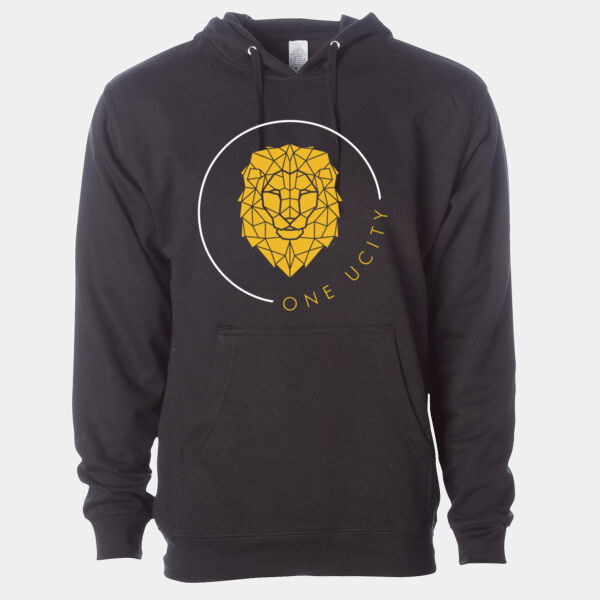 1UC Black hooded sweatshirt - adult Thumbnail